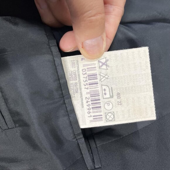 Hugo Boss Blazer Mens 44 Black Super 100 Wool Classic Fit Sport Coat Jacket - Picture 3 of 15